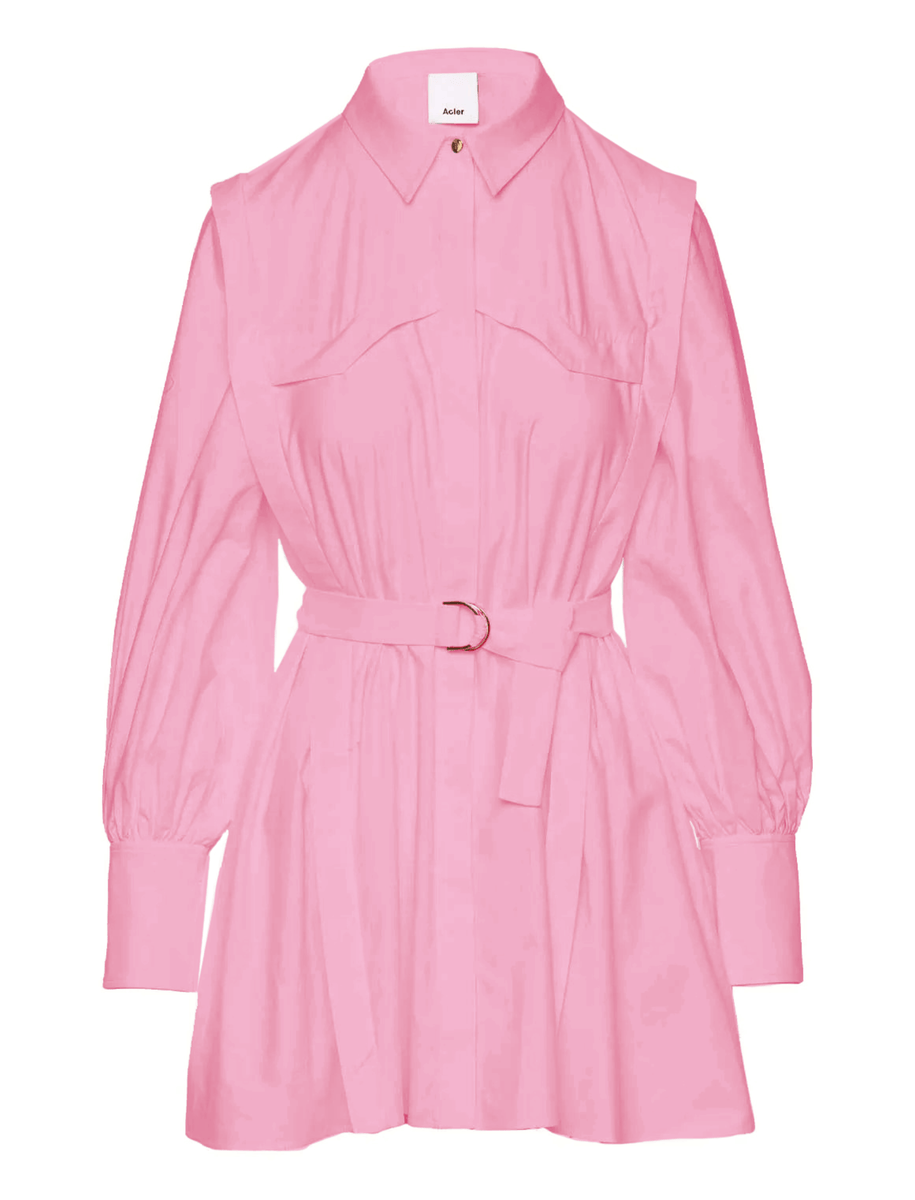 Acler Caughley Long Sleeved Mini Dress in Tulip Pink – Order Of Style