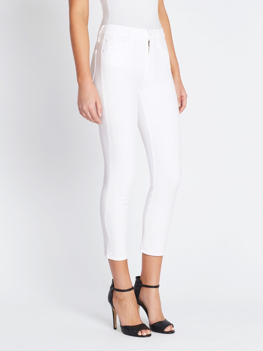 MOTHER the shops looker crop size 27 in white