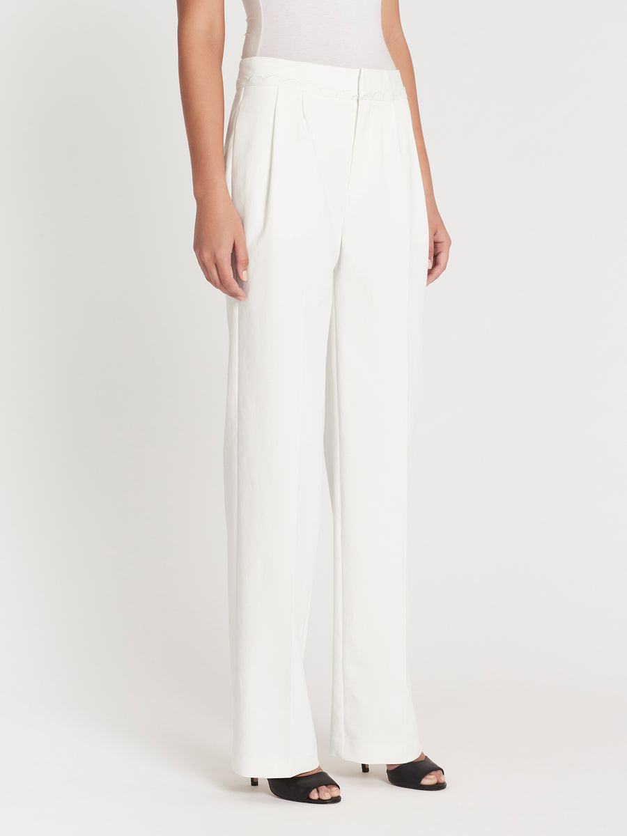 Frame Denim Scallop Soft Trouser Pant in Off White – Order Of Style