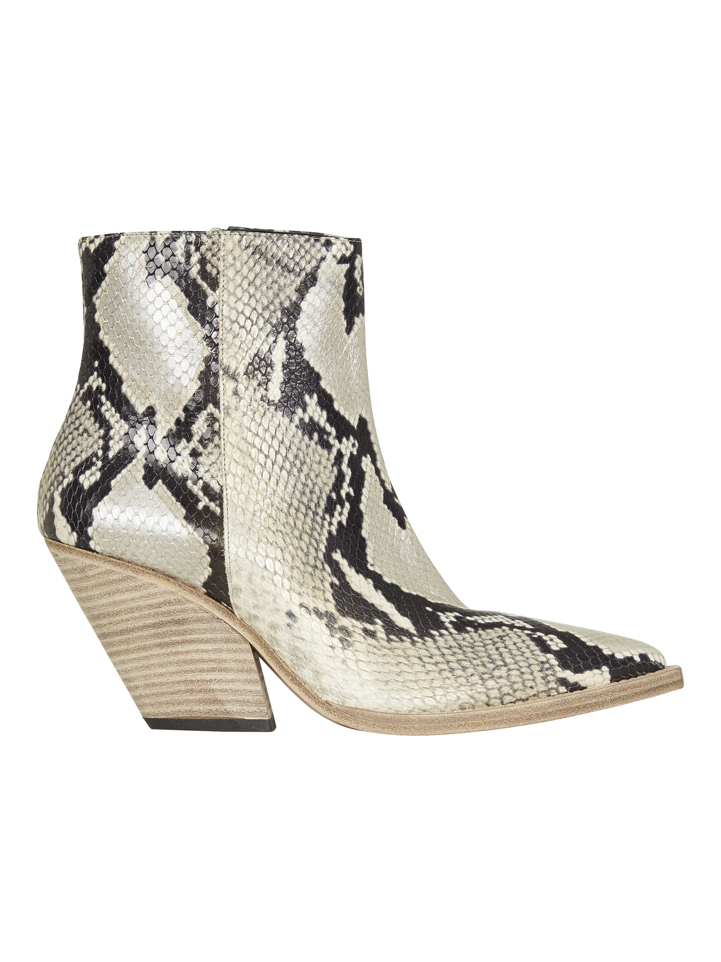 White snakeskin best sale ankle boots