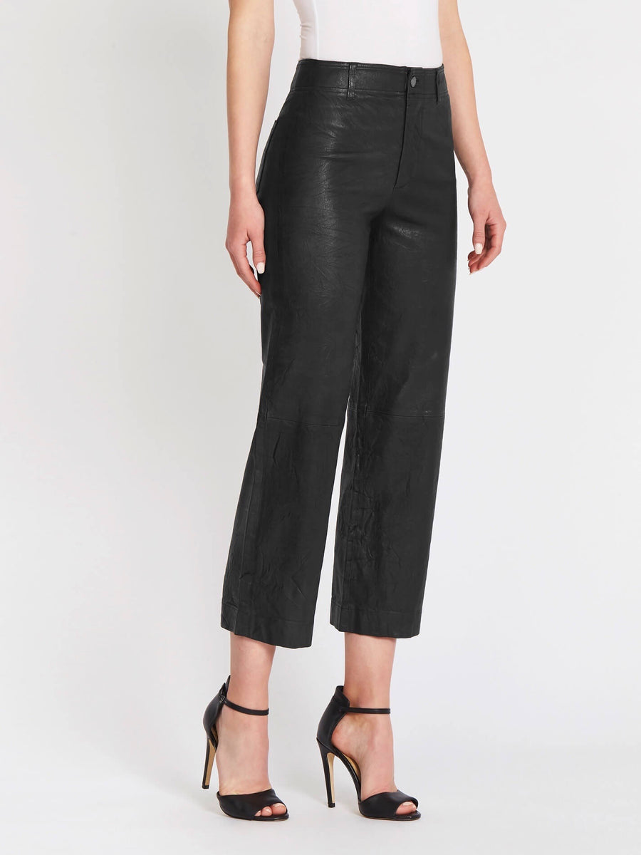 Paige Nellie Culotte Leather Pants in Black – Order Of Style