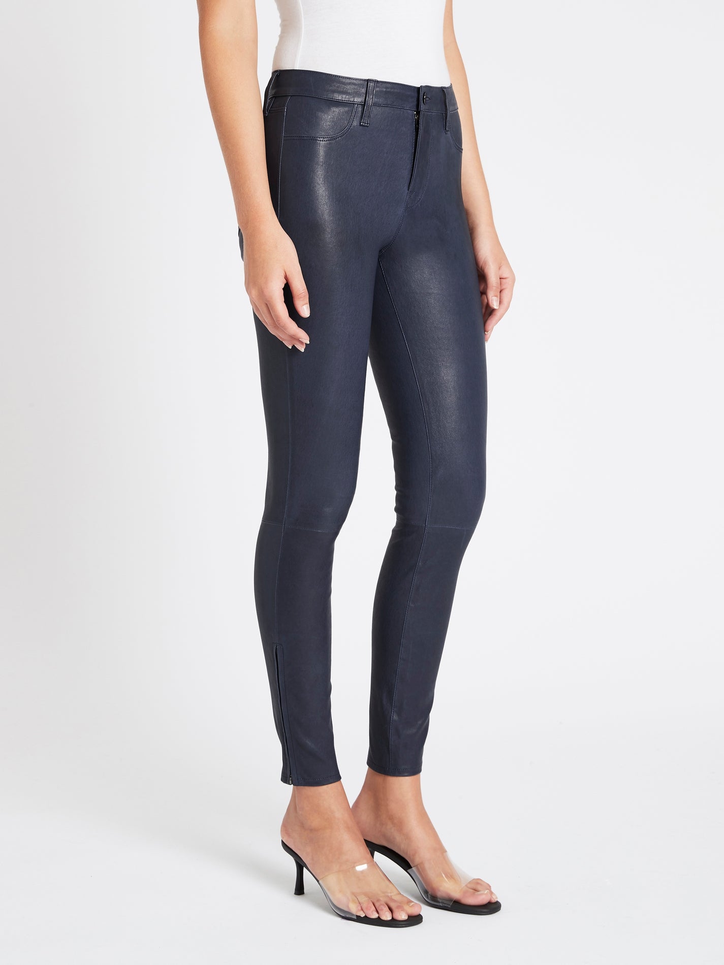 J Brand Mid Rise Skinny Leather Pant in Dark Fitzroy – Order Of Style