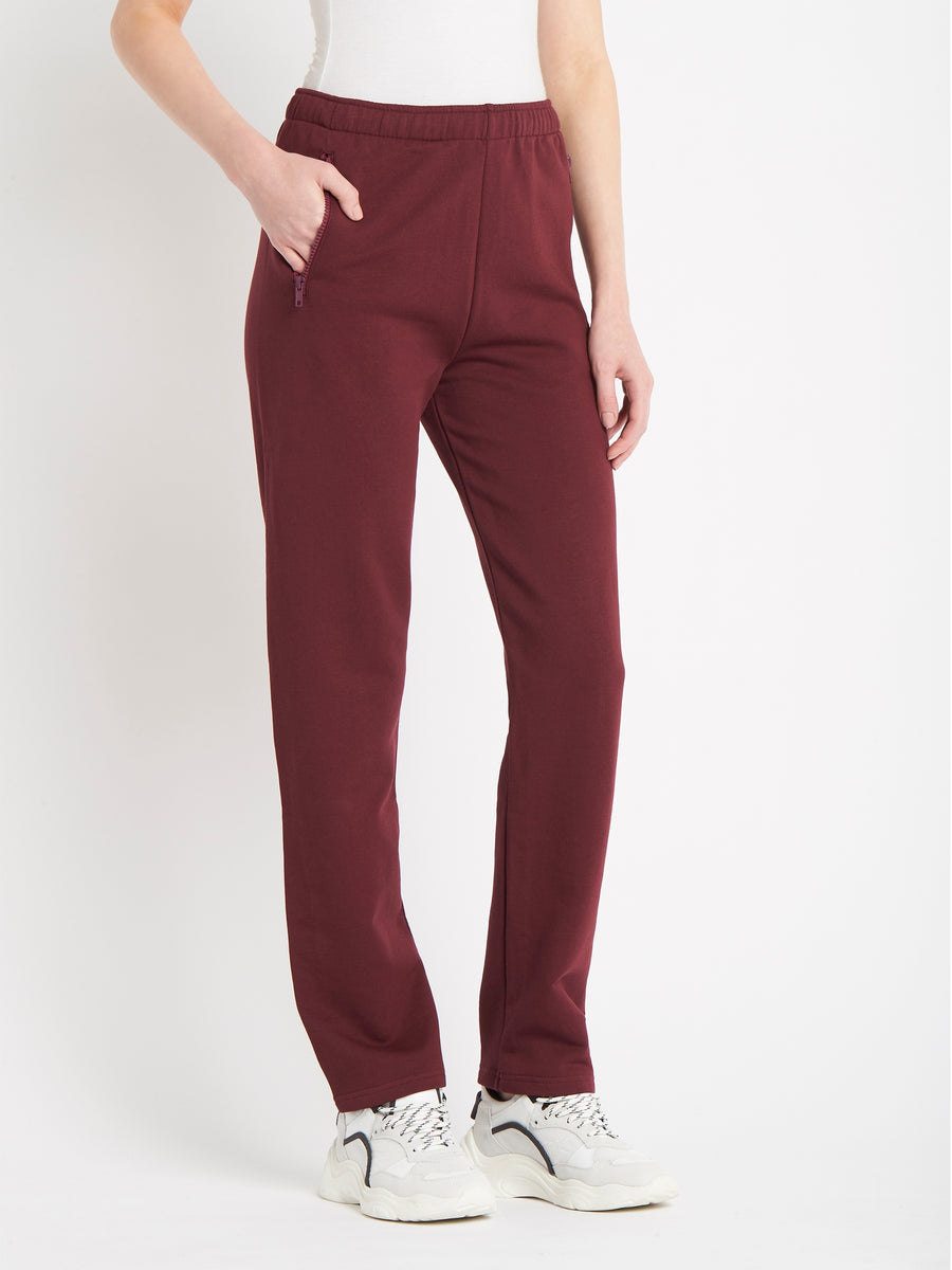 Les Girls Les Boys Straight Leg Track Pants in Tawny Port – Order Of Style